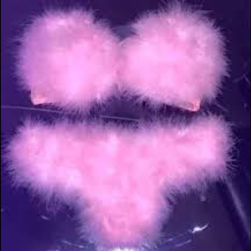 FUR LINGERIE SET